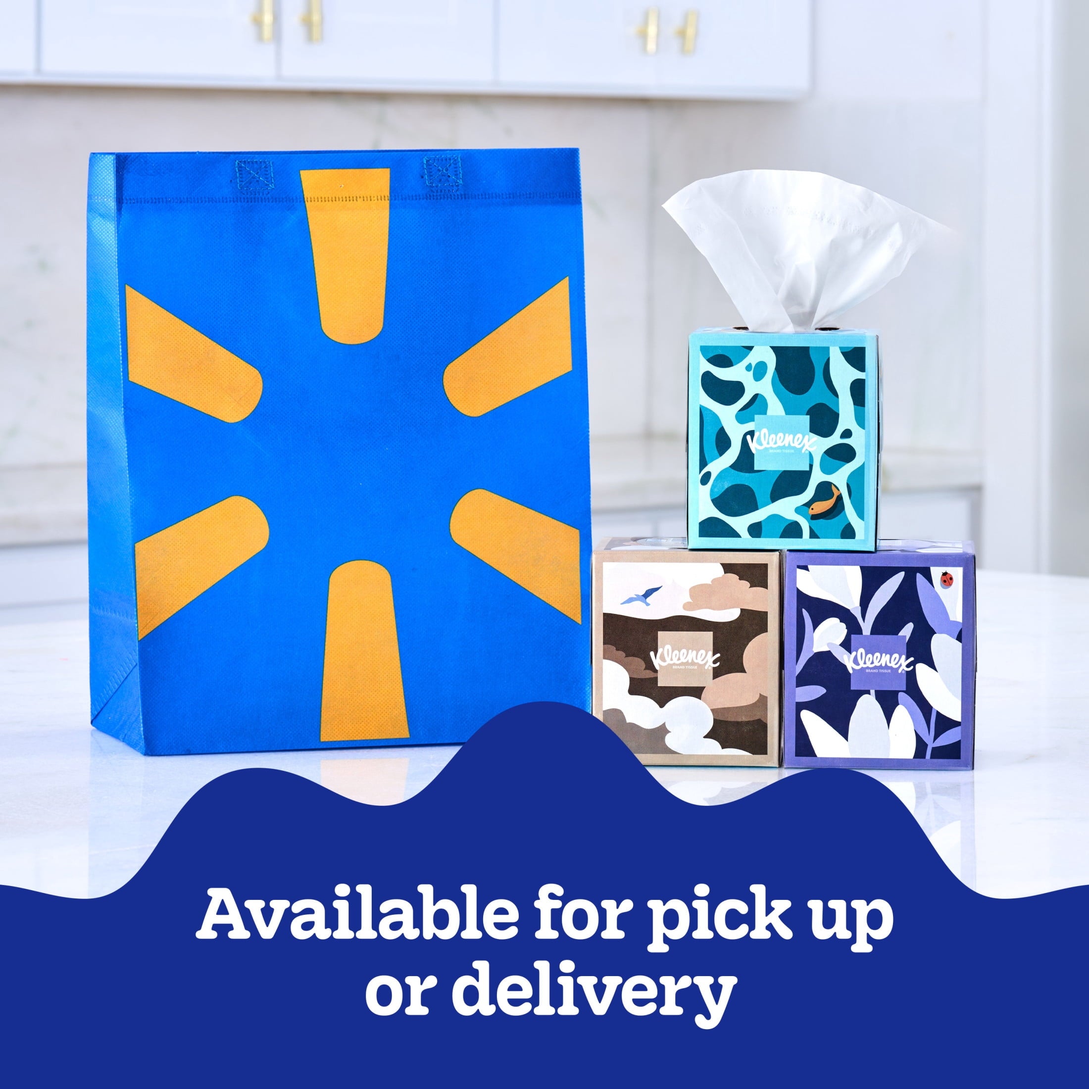 Kleenex Cooling + Aloe 2-Ply Cube Box Facial Tissues, 4 Pack (200 Total Tissues)