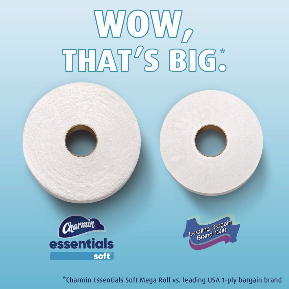 Essentials Soft 2-Ply Septic Safe Bathroom Tissue - White (4/Carton)