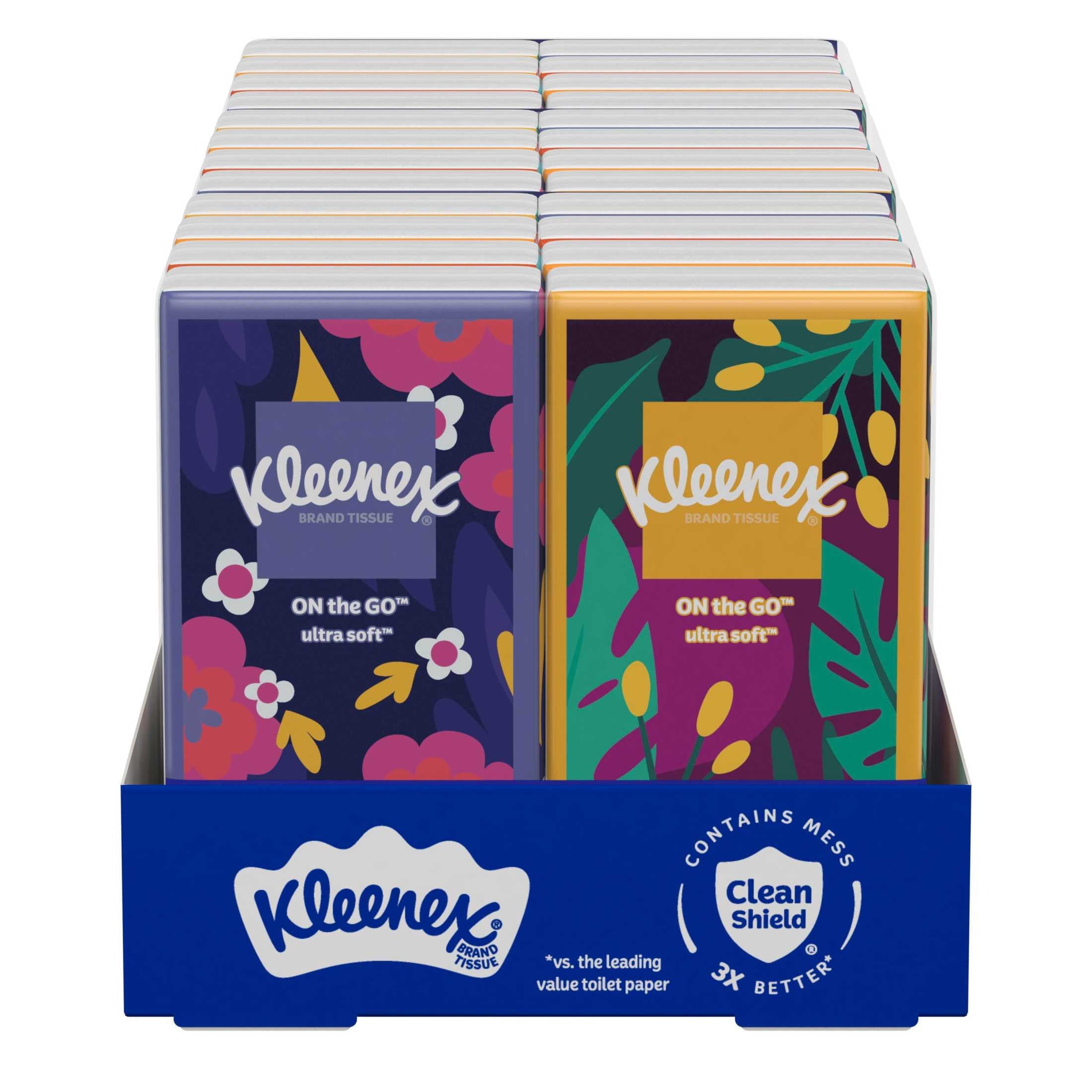 (9 pack) Kleenex On-The-Go Facial Tissues, 8 On-The-Go Packs, 10 Tissues per Pack, 3-Ply