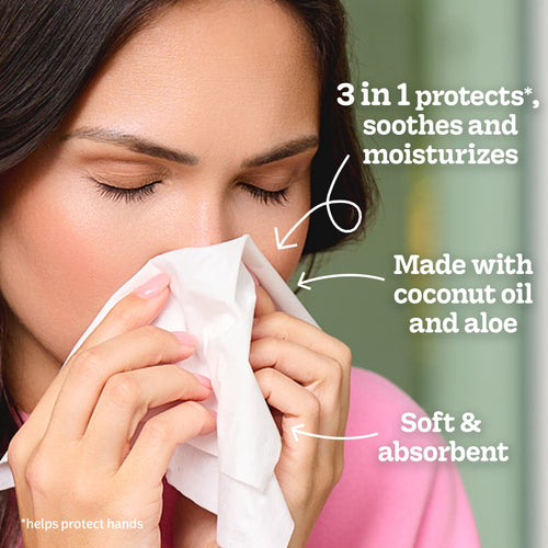 (6 pack) Kleenex Lotion Facial Tissues with Coconut Oil & Aloe, 3-Ply, 6 Pack (360 Tissues)