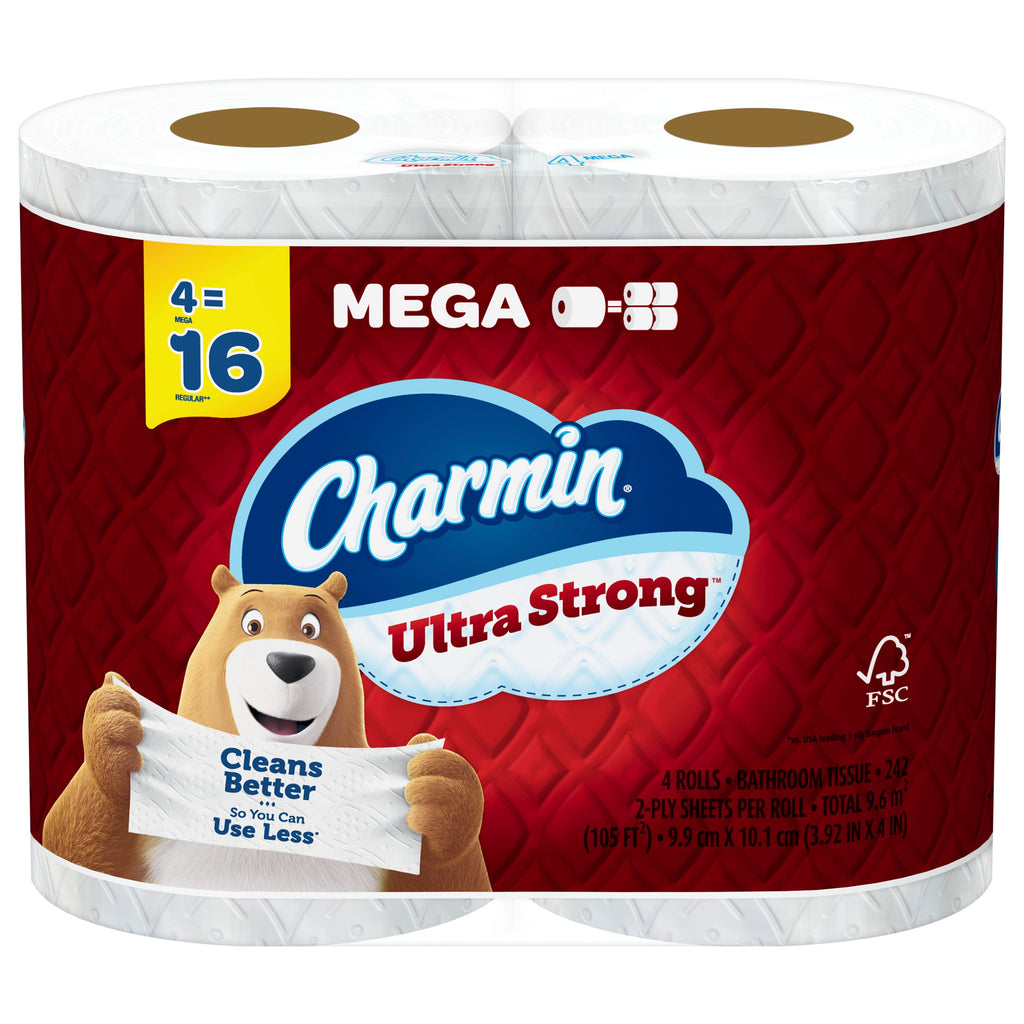 Procter & Gamble Ultra Strong Bathroom Tissue, Septic Safe, 2-ply, 4 X 3.92, White, 264 Sheet/roll, 4/pack