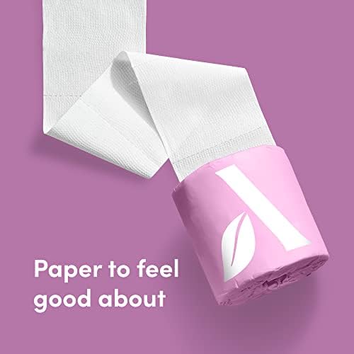 3-ply Bamboo Toilet Paper, Unscented, 12 Rolls, 350 Sheets per roll, Total 4200 Sheets, Plastic-Free