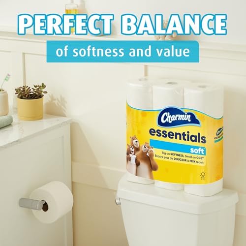 Charmin Essentials Soft Toilet Paper 6 Mega Rolls, 330 sheets per roll