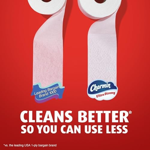 Charmin Ultra Strong Toilet Paper, 6 Mega = 24 Regular Rolls, 2-Ply, White