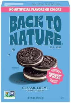 Back to Nature Classic Creme Sandwich Cookies, Plant Based Snack, 1pk