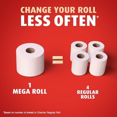 Charmin Toilet Paper Ultra Strong, 12 Mega Rolls = 48 Regular Rolls, 2-ply Bath Tissue