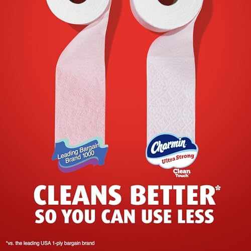 Charmin Ultra Strong Clean Touch Toilet Paper, 24 Family Mega Rolls = 120 Regular Rolls