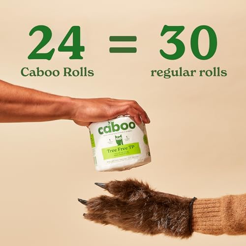 Caboo Tree Free Toilet Paper, PFAS Free, Septic Safe, 24 Rolls