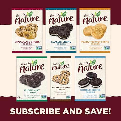 Back to Nature Fudge Mint Cookies - Vegan, Non-GMO, Made with Wheat Flour, Delicious & Quality Snacks, 6.4 Ounce