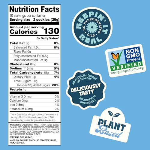 Back to Nature Classic Creme Sandwich Cookies, Plant Based Snack, 1pk