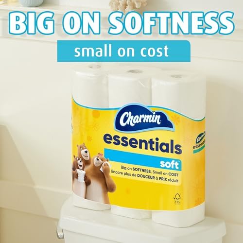 Charmin Essentials Soft Toilet Paper 6 Mega Rolls, 330 sheets per roll