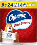 Charmin Ultra Strong Toilet Paper, 6 Mega = 24 Regular Rolls, 2-Ply, White