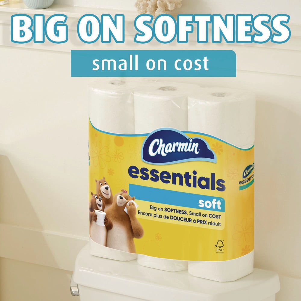 Essentials Soft 2-Ply Septic Safe Bathroom Tissue - White (4/Carton)
