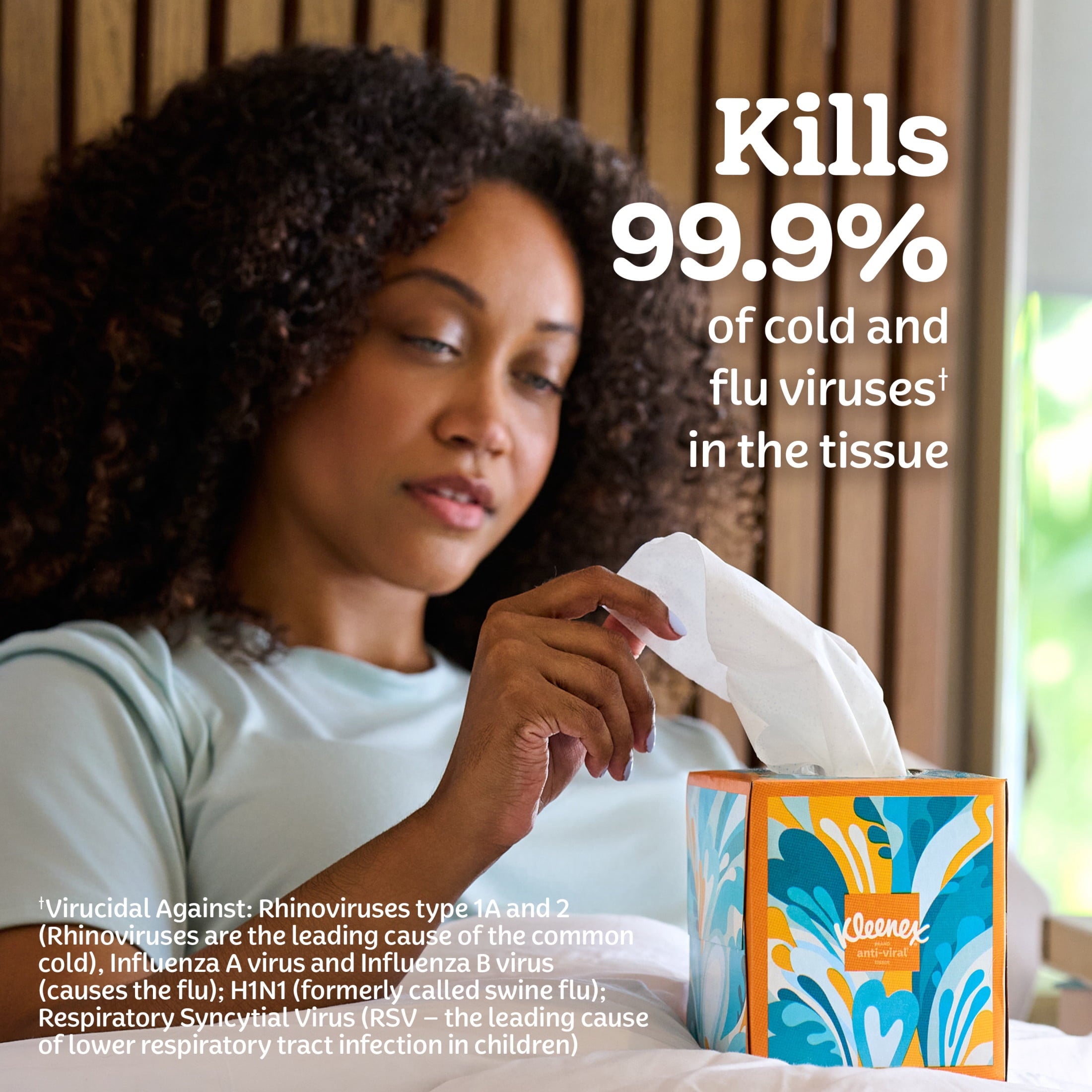 Kleenex Anti-Viral 3-Ply Facial Tissues Cube Box, 4 Pack, 220 Total Tissues