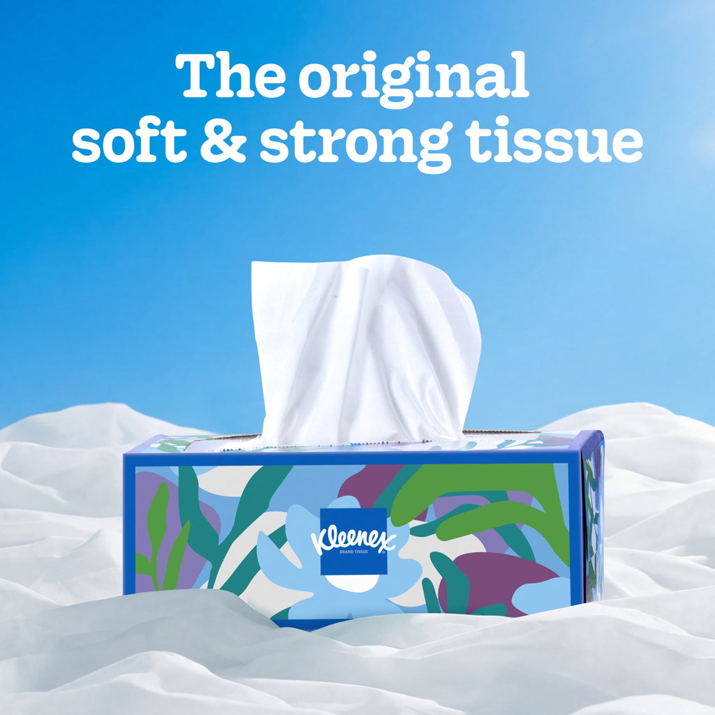 Kleenex Trusted Care 2-Ply Flat Box Facial Tissues, 8 Pack (1600 Total Tissues)