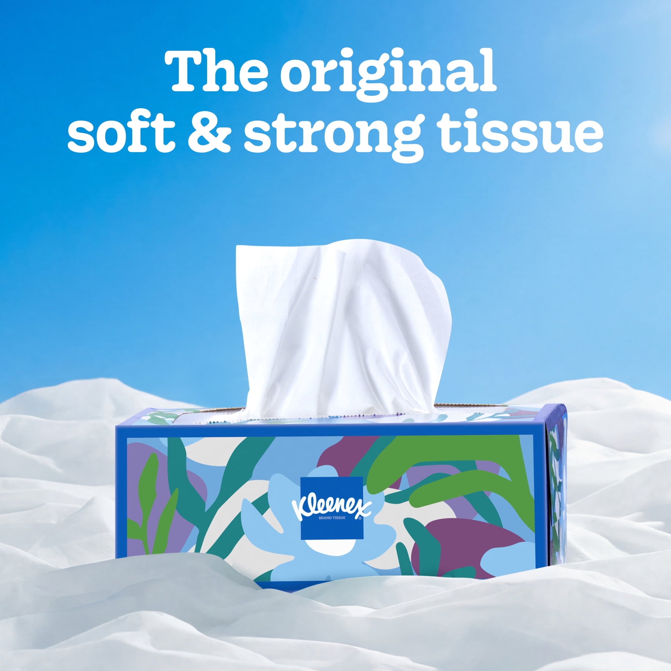 Kleenex Trusted Care 2-Ply Flat Box Facial Tissues, 1 Pack (72 Total Tissues)