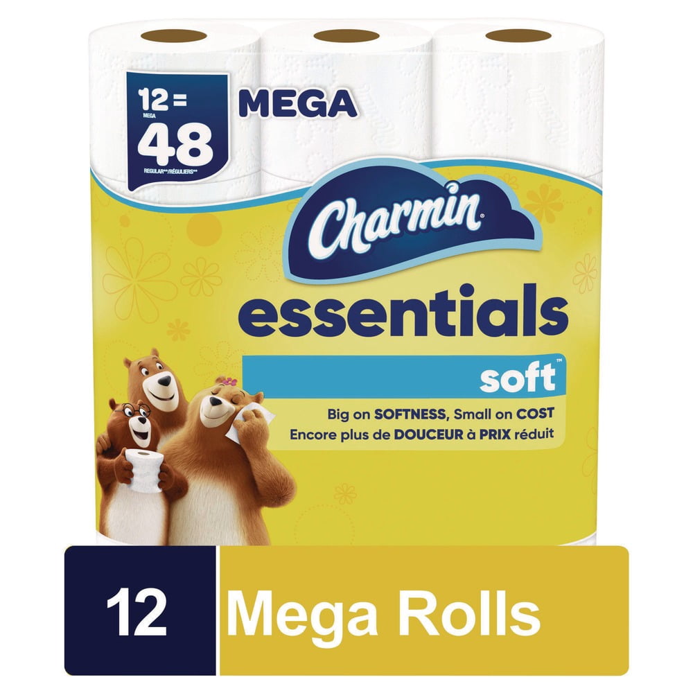 Essentials Soft 2-Ply Septic Safe Bathroom Tissue - White (4/Carton)
