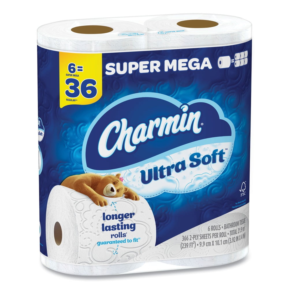 2-Ply Septic Safe Ultra Soft Bathroom Tissue - White (312 Sheets/Roll, 18 Rolls/Carton)