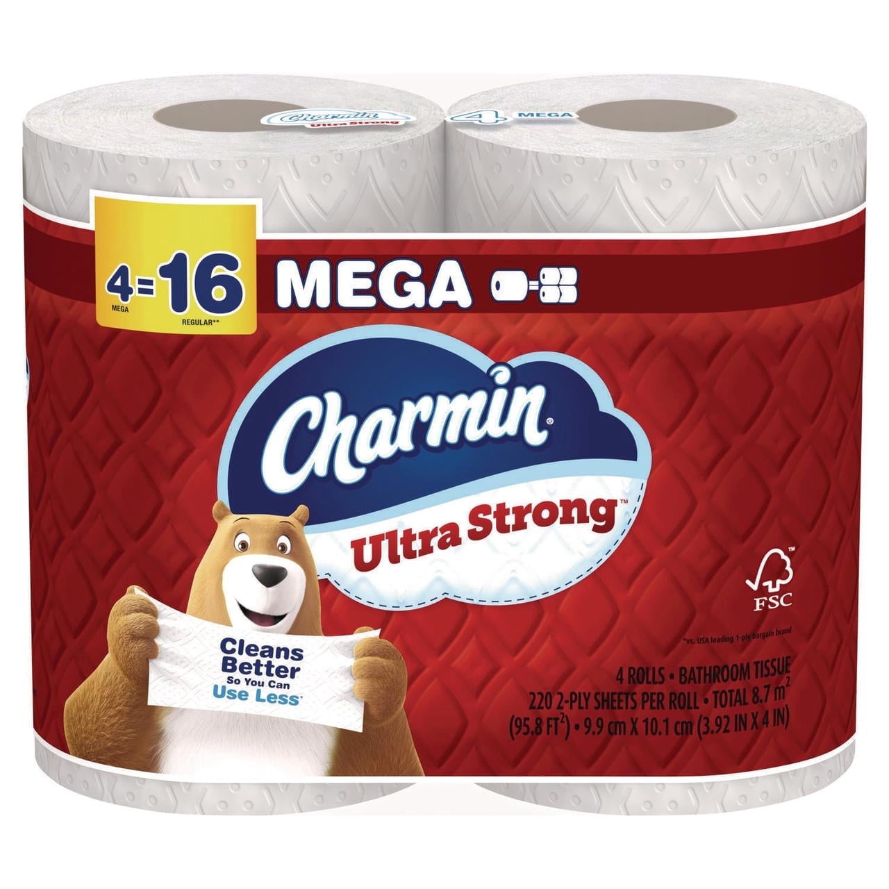 Procter & Gamble Ultra Strong Bathroom Tissue, Septic Safe, 2-ply, 4 X 3.92, White, 264 Sheet/roll, 4/pack