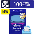 Kleenex Snap & Go Ultra Soft 3-Ply On-The-Go Facial Tissues, 4 Pack