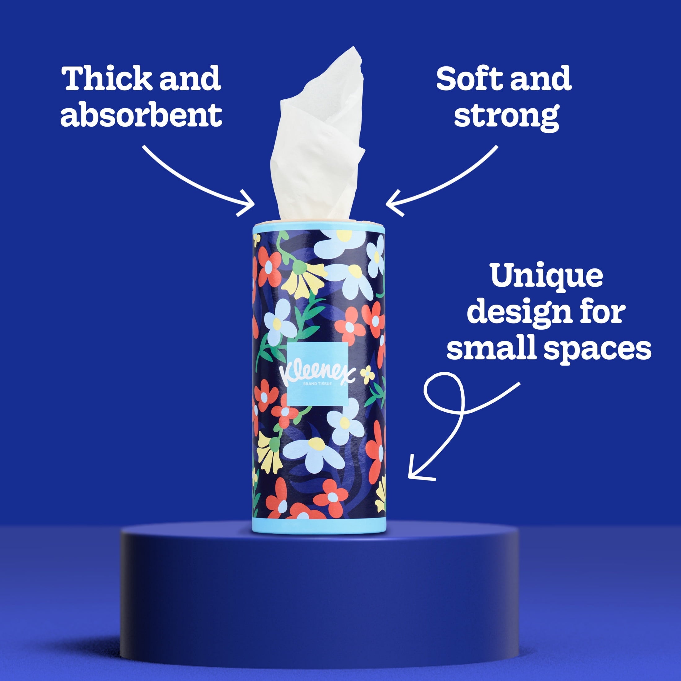 Kleenex Perfect Fit Facial Tissues, 2 Canister Boxes, 50 Tissues per Box, 2-Ply