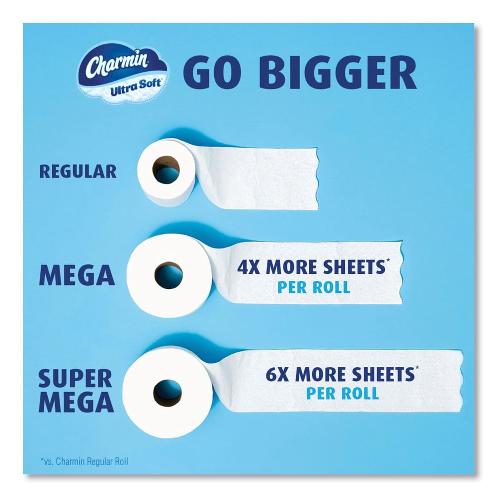 2-Ply Septic Safe Ultra Soft Bathroom Tissue Mega Roll - White (208 Sheets/Roll, 4 Rolls/Pack, 8 Packs/Carton)