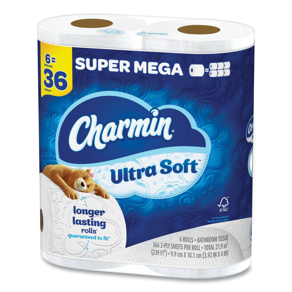 2-Ply Septic Safe Ultra Soft Bathroom Tissue - White (312 Sheets/Roll, 18 Rolls/Carton)