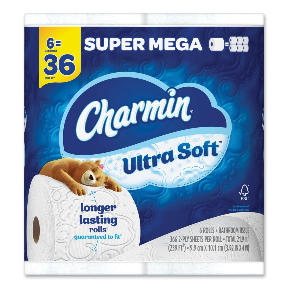 2-Ply Septic Safe Ultra Soft Bathroom Tissue - White (312 Sheets/Roll, 18 Rolls/Carton)