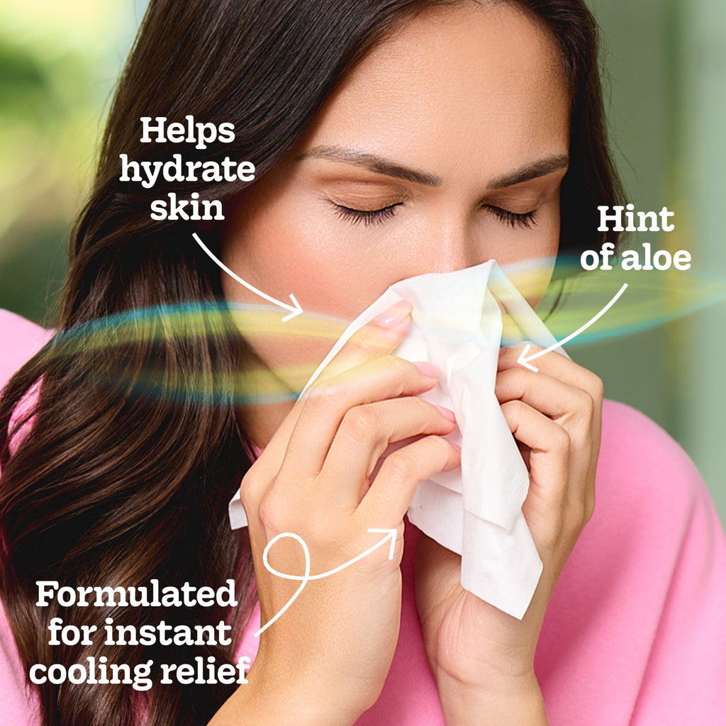 Kleenex Cooling + Aloe 2-Ply Cube Box Facial Tissues, 4 Pack (200 Total Tissues)