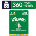 (6 pack) Kleenex Lotion Facial Tissues with Coconut Oil & Aloe, 3-Ply, 6 Pack (360 Tissues)